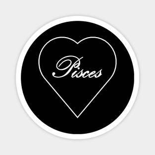 Pisces Zodiac Heart Magnet